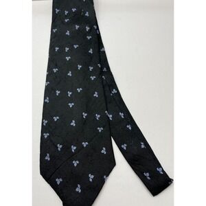 Men's Tie Necktie Alfani Leaf Pattern Silk Handmade Leaves Blue Shades